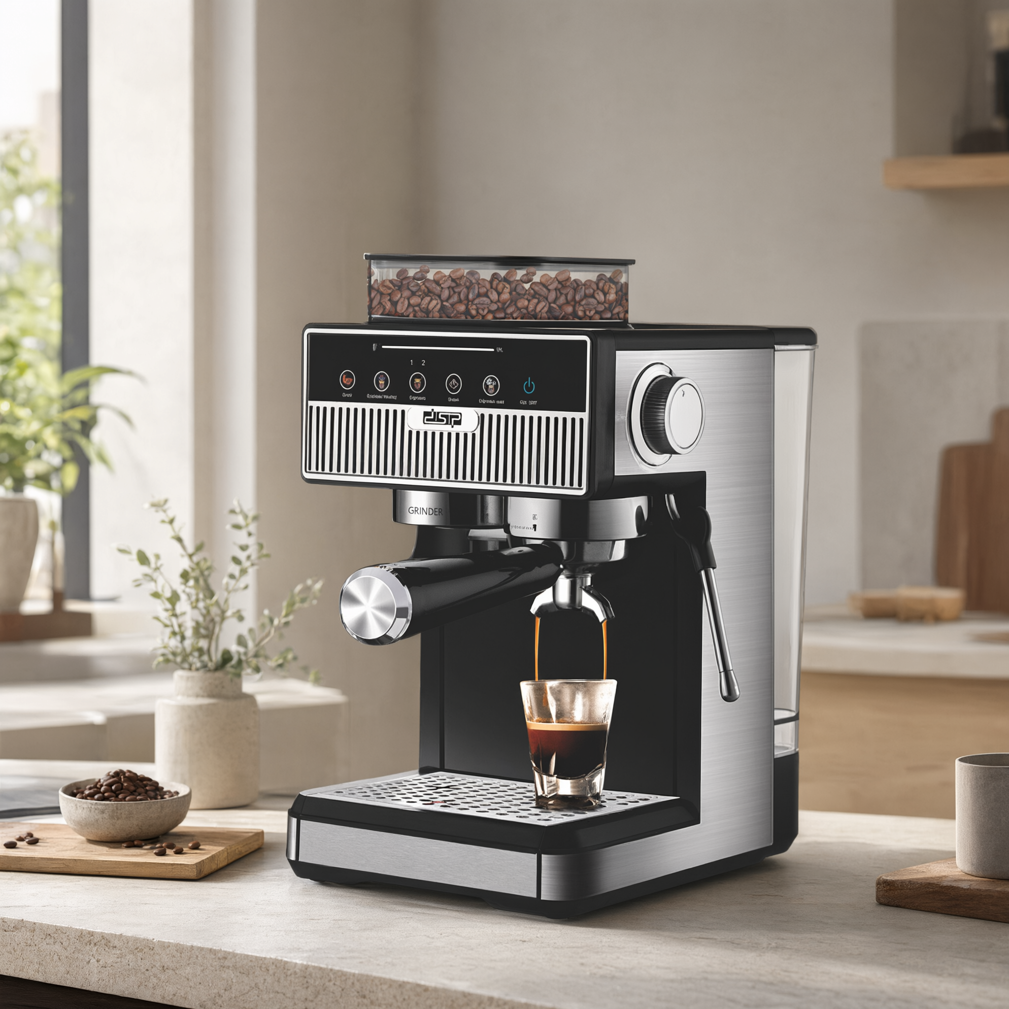 DSP Semi-Automatic Espresso Machine with Grinder KA3125,SHIMAOTONG11,DSP KA3125 Semi-Automatic Espresso Machine with Built-in Grinder